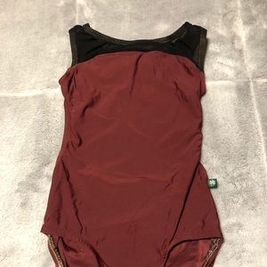 Women’s maroon leotard